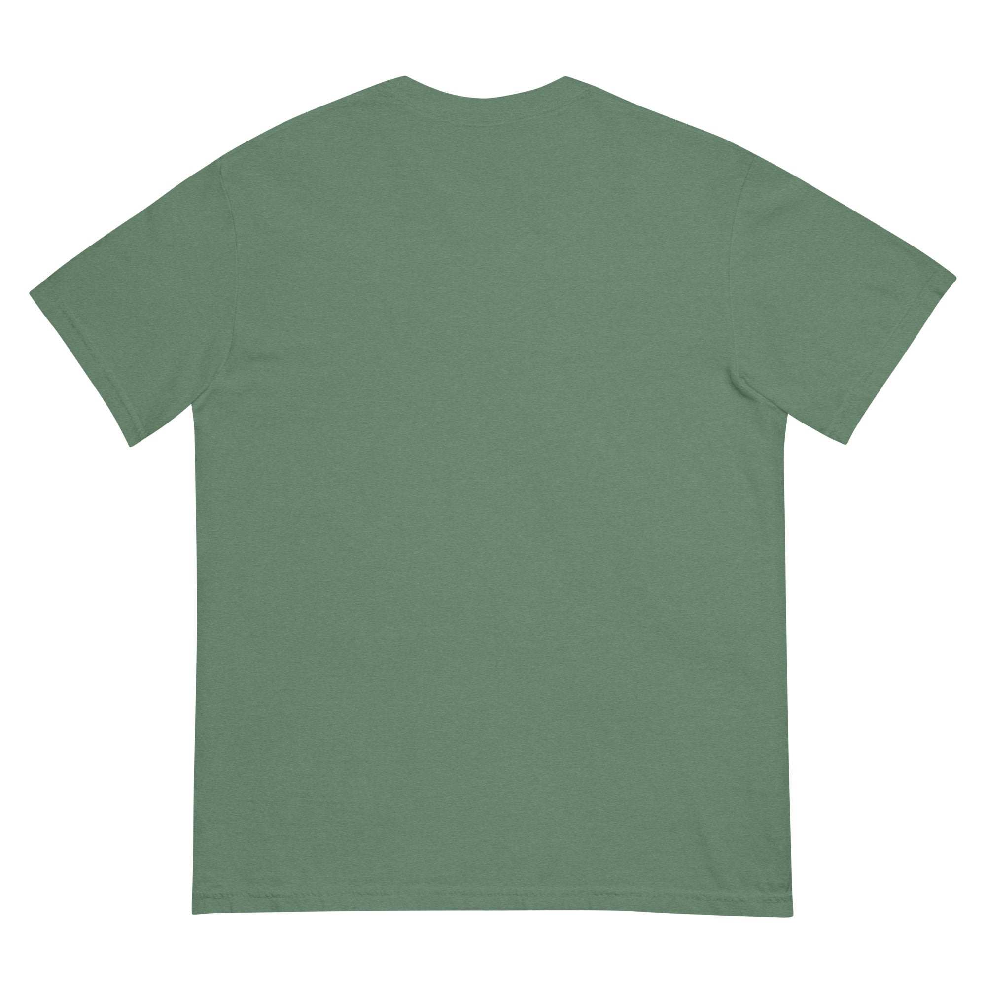 PROSPECT PARK heavyweight green unisex t-shirt with vintage garment-dyed finish and durable stitching